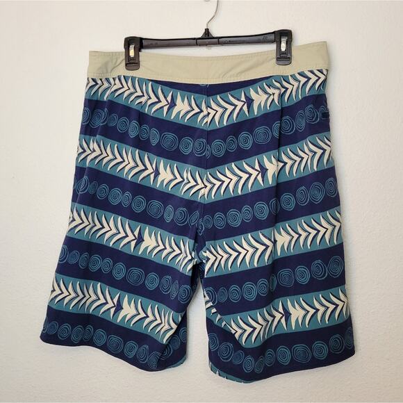 PATAGONIA Stretch Wavefarer Swim Boardshorts 21" In Blue UPF Size 35 - Picture 7 of 9